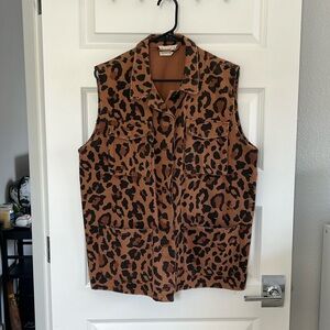 Cheetah Print Vest